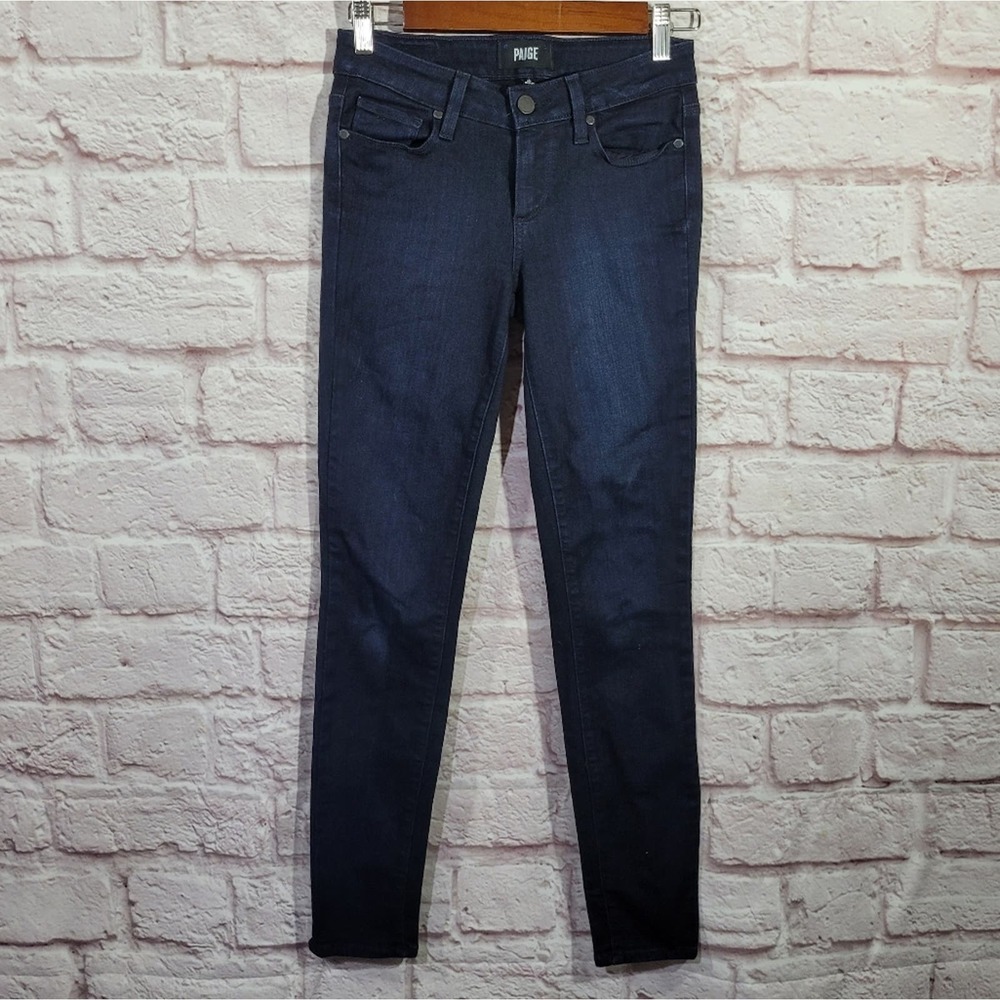 Paige Dark Wash Low Rise Verdugo Ultra Skinny Jeans
